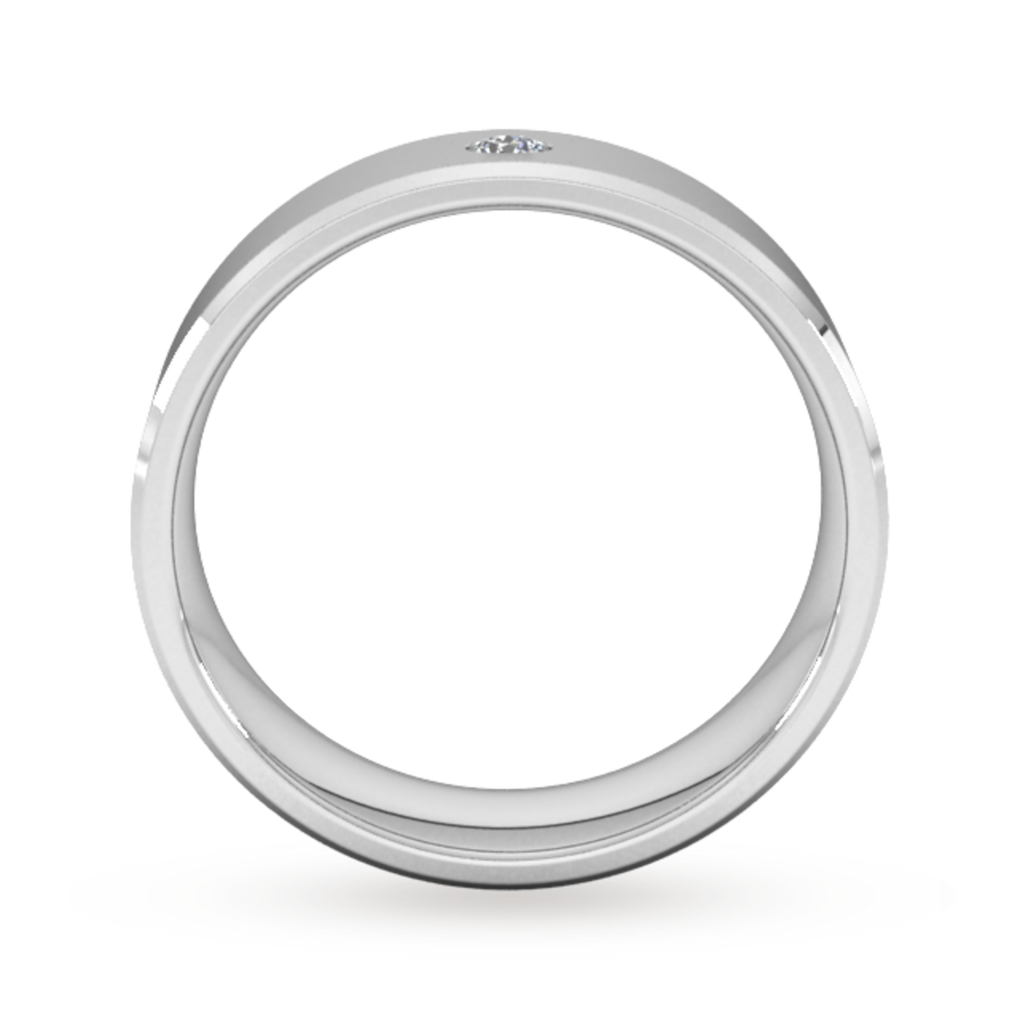 6MM Flush Setting White Gold Wedding Band