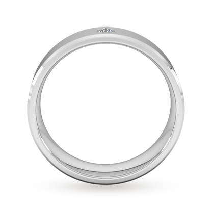 6MM Flush Setting White Gold Wedding Band