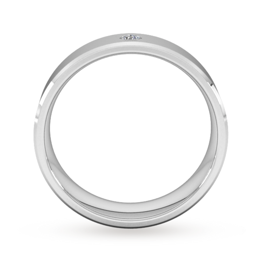 6MM Flush Setting White Gold Wedding Band
