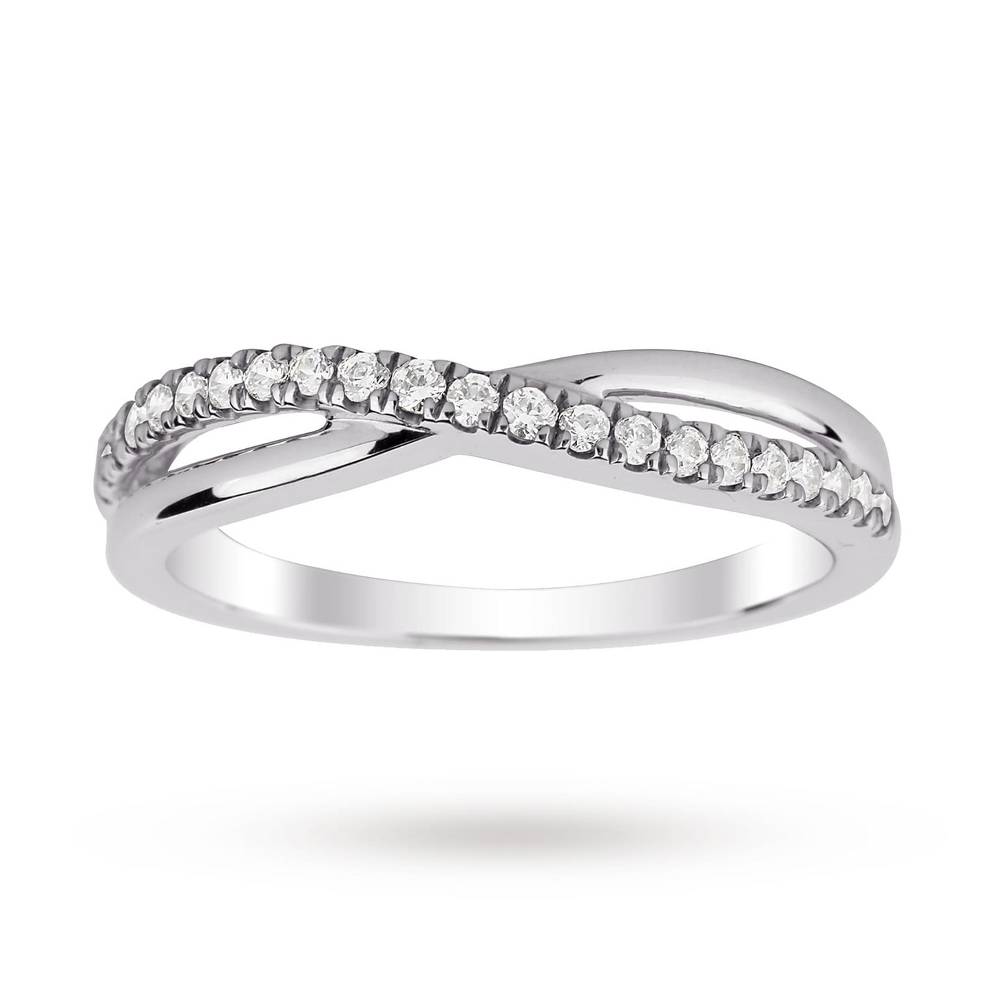 Infinity Pattern Lab Grown Diamond Gold Wedding Band