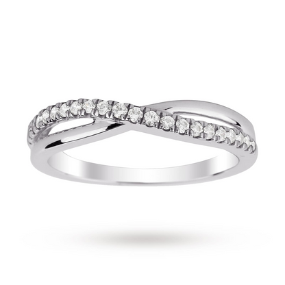 Infinity Pattern Lab Grown Diamond Gold Wedding Band