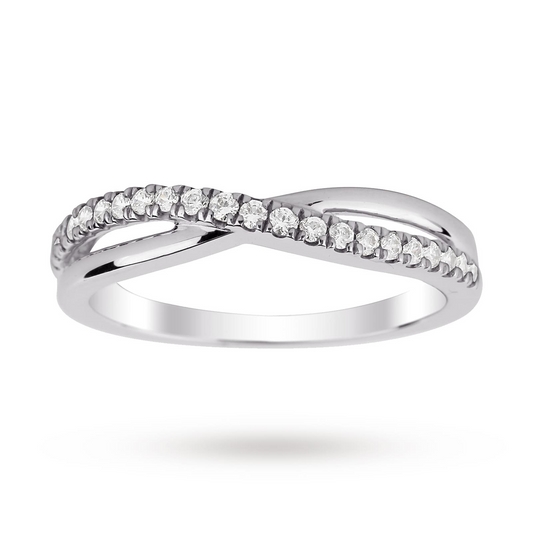 Infinity Pattern Lab Grown Diamond Gold Wedding Band