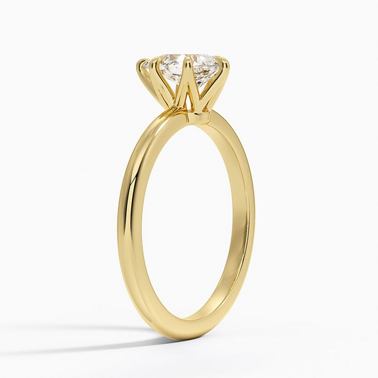 3/4 CT 18k Yellow Gold Labgrown Diamond Ring