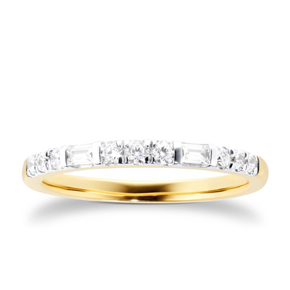 Two Tone Lab Grown Diamond Gold Wedding Band