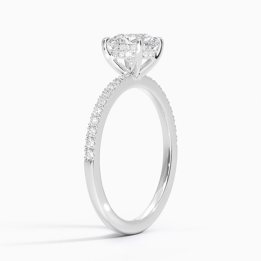 1 CT  Half Eternity 18kt Solid Gold Lab Grown Diamond Ring