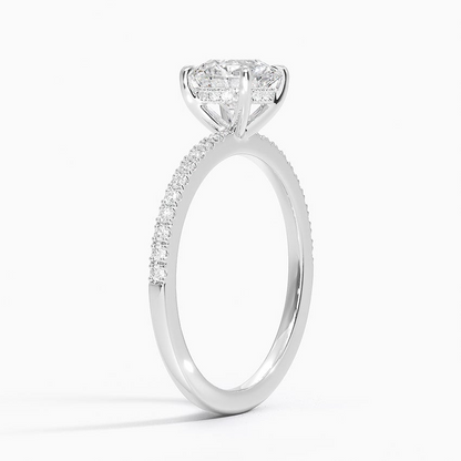 1 CT  Half Eternity 18kt Solid Gold Lab Grown Diamond Ring