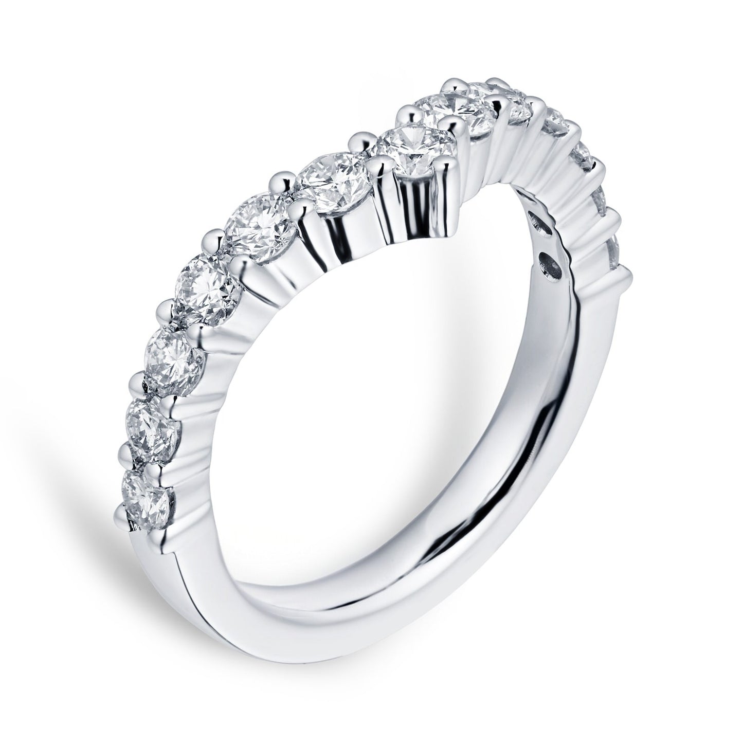 Bubble Prong Lab Grown Diamond Wedding Band