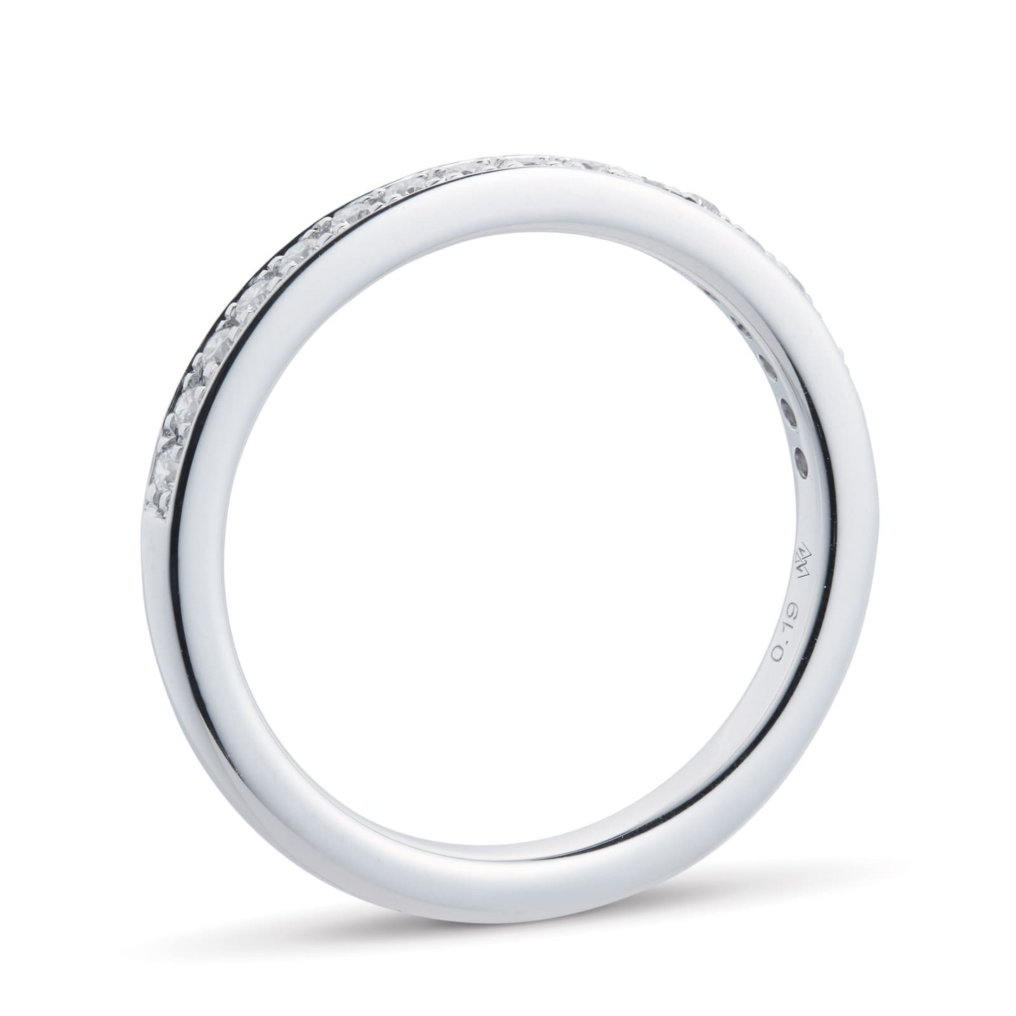 Pave Setting Lab Grown Diamond Gold Wedding Band