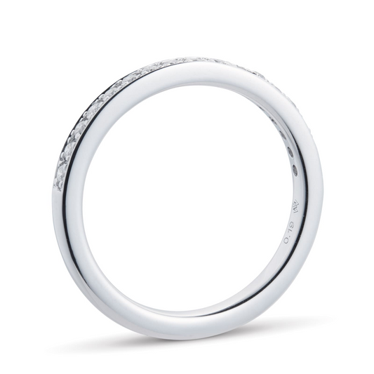 Pave Setting Lab Grown Diamond Gold Wedding Band