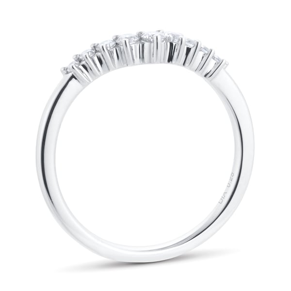 White Gold Minimalist Lab Created Wedding Band