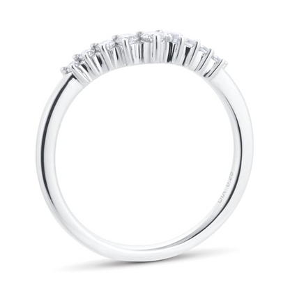 White Gold Minimalist Lab Created Wedding Band