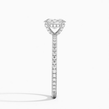 3/4 CT Lab Grown Diamond Yellow White Rose Engagement ring