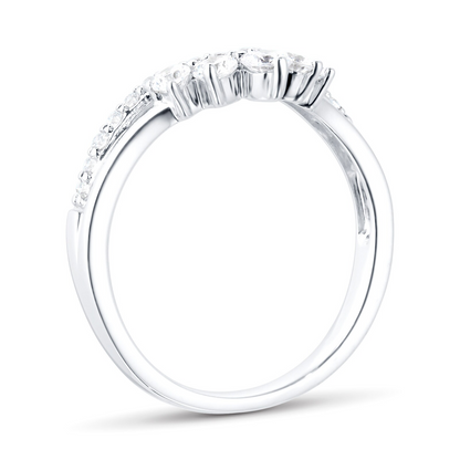 White Gold Lab Diamond Wedding Band For Women