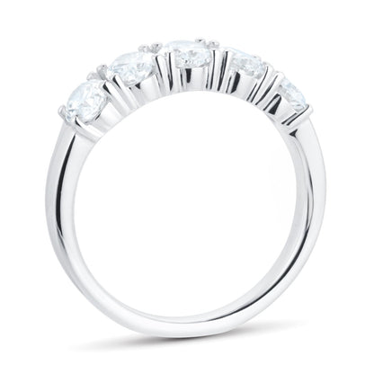 Lab Grown Diamond Oval Cut Gold Wedding Band