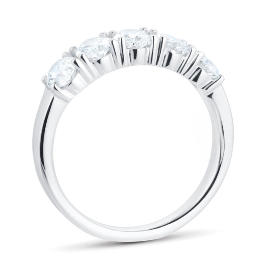 Lab Grown Diamond Oval Cut Gold Wedding Band