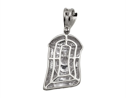 Mini Jesus Face Lab Grown Diamond Gold Pendant