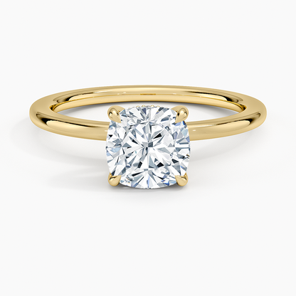 1 1/2 CT Lab Grown Diamond Hidden Halo Solitaire Ring