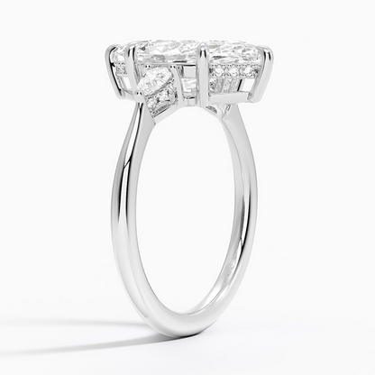 21/2 CT Marquise Lab Grown Diamond Three Stone Ring