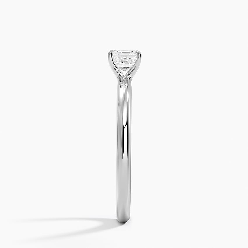 1/2 Ct Asscher Lab Grown Diamond Gold Solitaire Ring