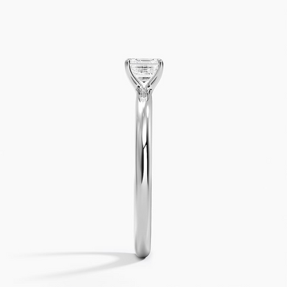 1/2 Ct Asscher Lab Grown Diamond Gold Solitaire Ring