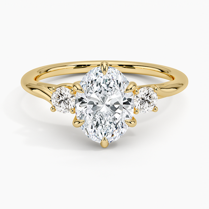 1 1/2 CT Lab Grown Diamond 3 Stone Engagement Ring