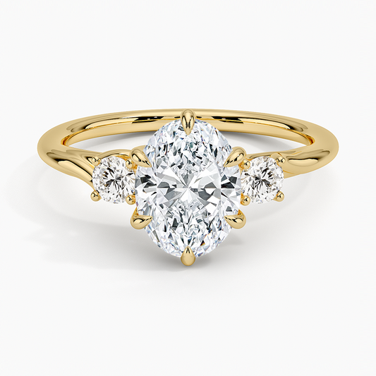 1 1/2 CT Lab Grown Diamond 3 Stone Engagement Ring
