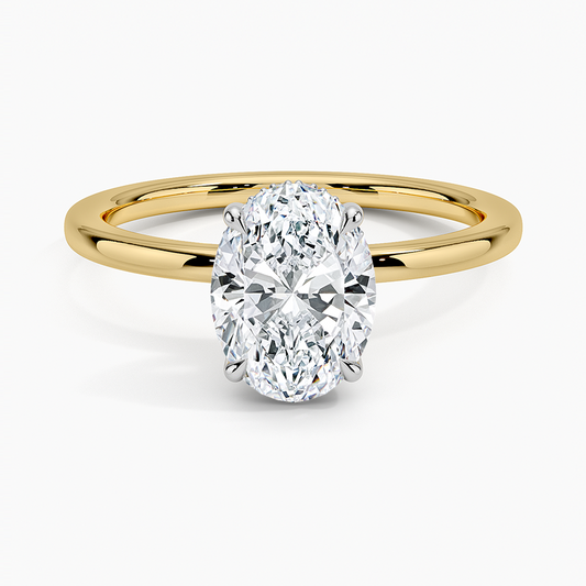 1 1/2 CT Lab Grown Diamond Two Ton Solitaire Engagement Ring