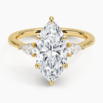 21/2 CT Marquise Lab Grown Diamond Three Stone Ring