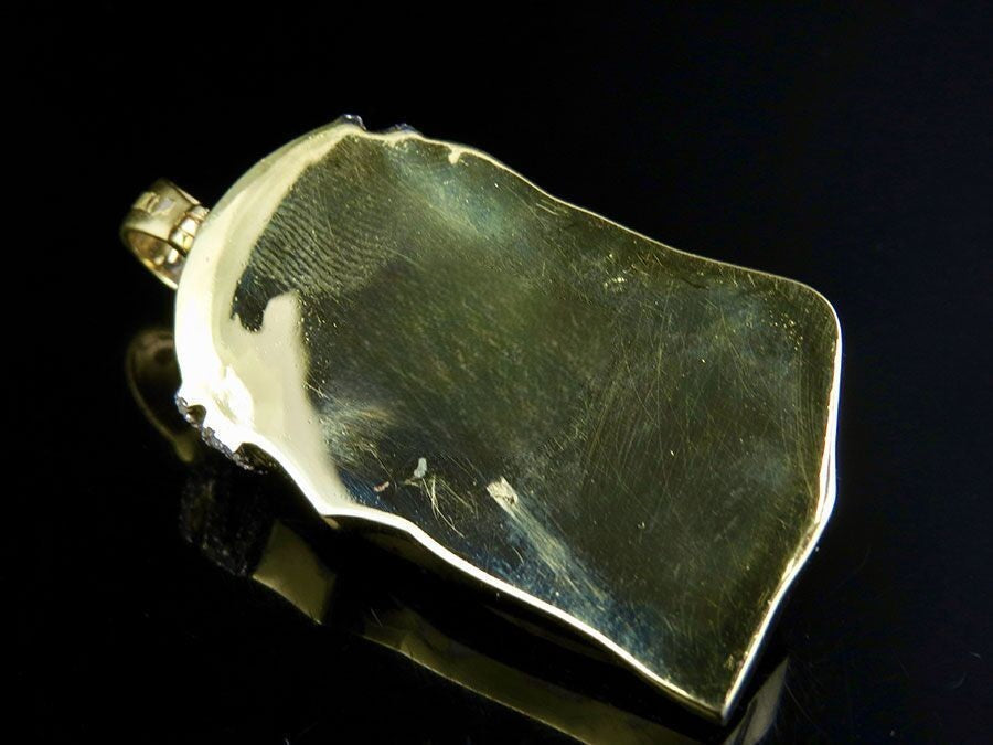 Yellow Gold Lab Grown Diamond Iced Out Jesus Pendant