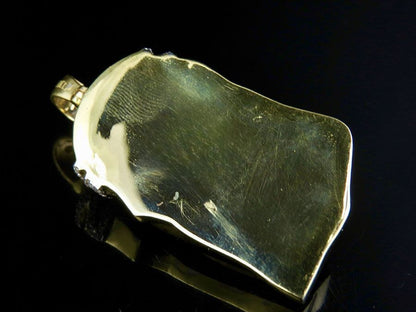 Yellow Gold Lab Grown Diamond Iced Out Jesus Pendant