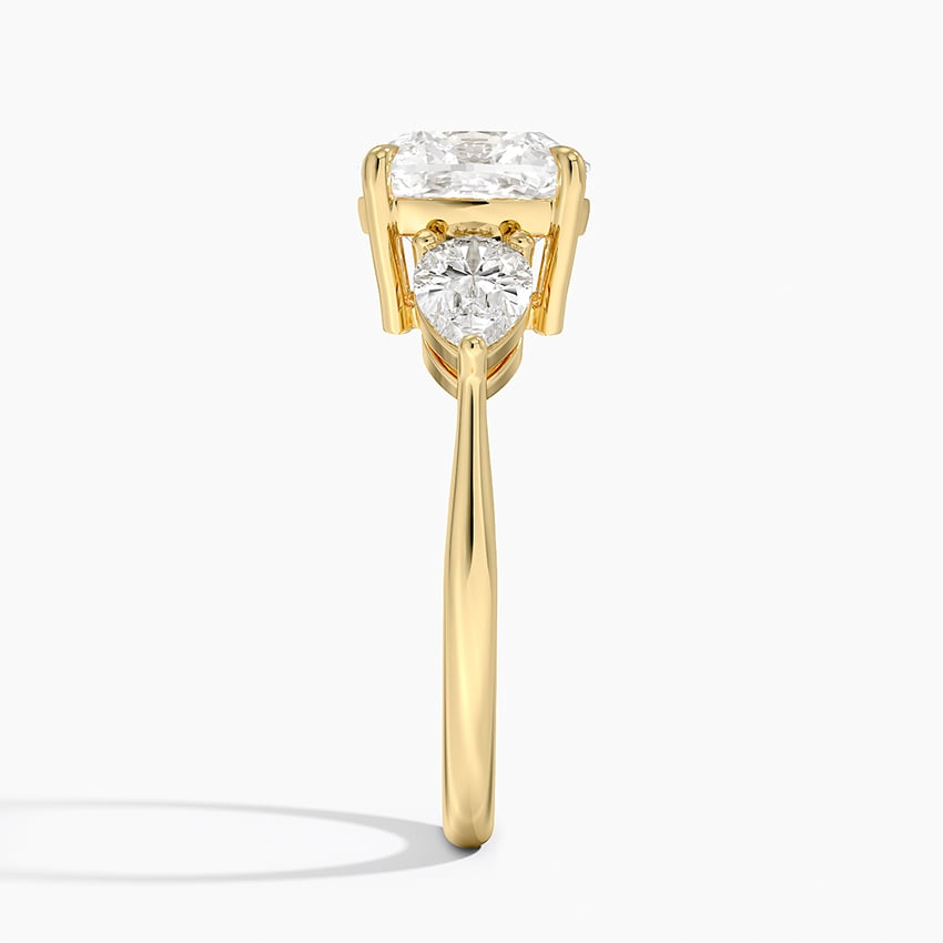 2 1/2 CT Lab Grown Diamond 3 stone Engagement Ring