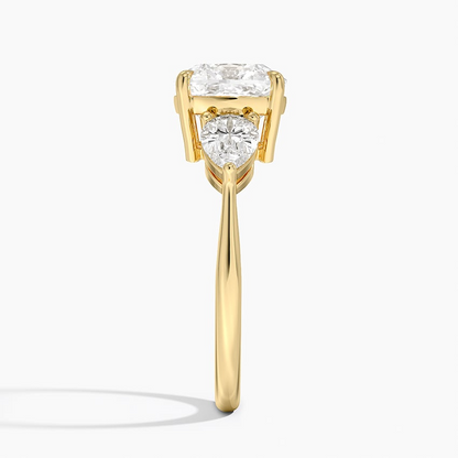 2 1/2 CT Lab Grown Diamond 3 stone Engagement Ring