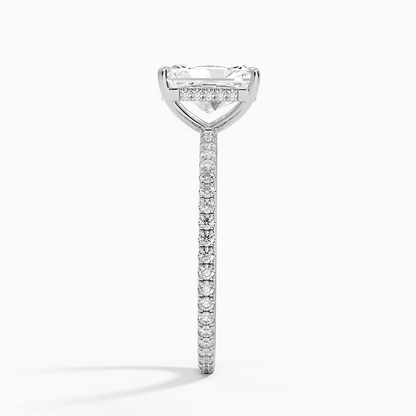 1 1/2 CT Radiant Cut Lab Grown Diamond Full Eterniy Ring