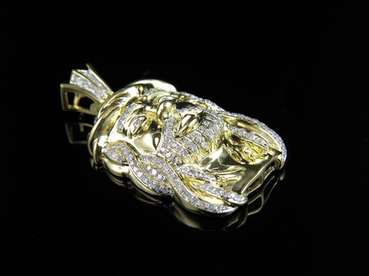 Iced Out Jesus Face Lab Grown Diamond Custom Pendant