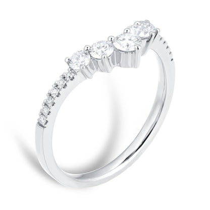Yellow Gold Lab Diamond Wedding Band For Daily Wear