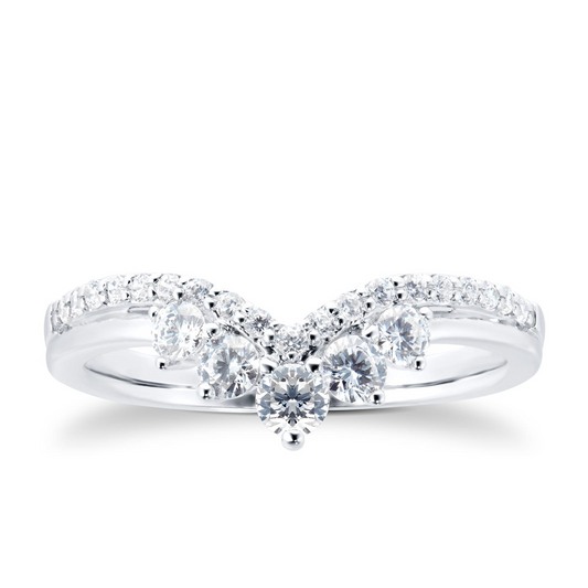 White Gold Lab Diamond Wedding Band For Women
