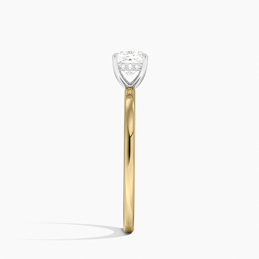 3/4 CT Lab Grown Diamond Two Tone Solitire Engagement Ring