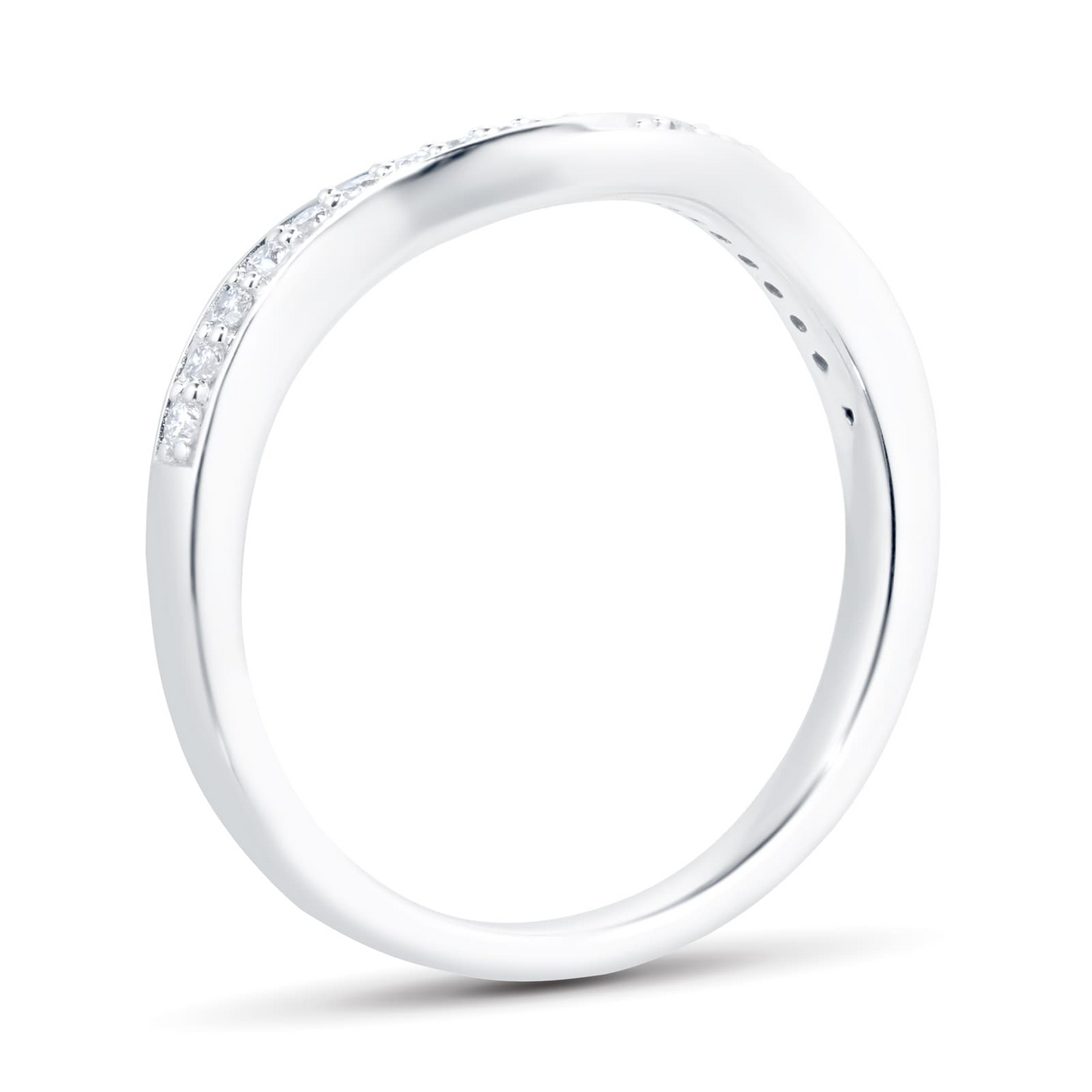 White Gold Lab Diamond Bridal Set For Women