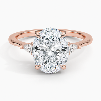 2 1/2 CT Oval Lab Grown Diamond Engagement Ring