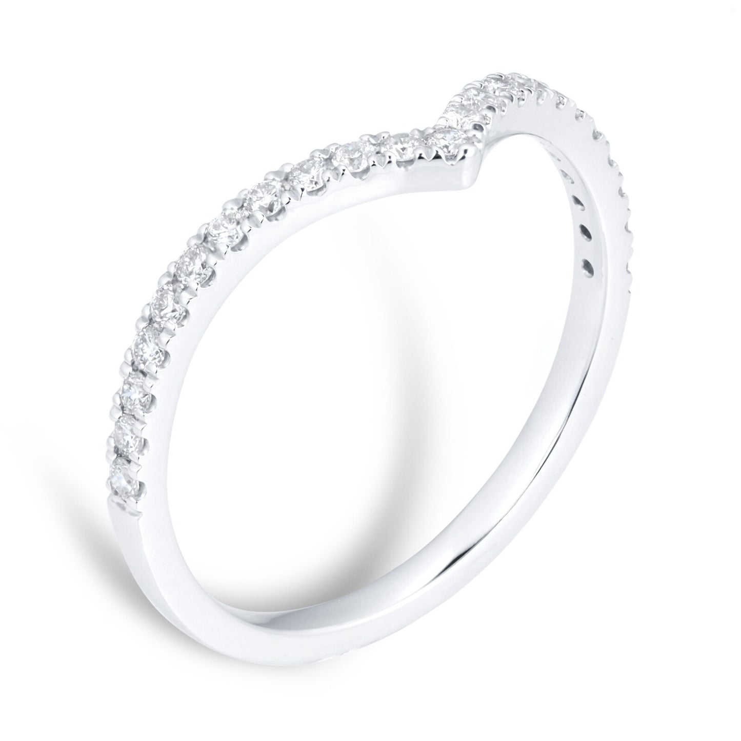 Half Eternity Lab Diamond Gold Wedding Band
