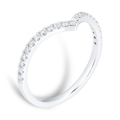 Half Eternity Lab Diamond Gold Wedding Band