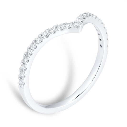 Half Eternity Lab Diamond Gold Wedding Band