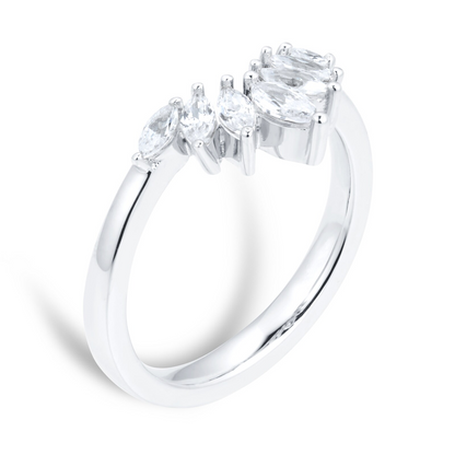 Lab Grown Diamond Pear Cut Gold Wedding Band