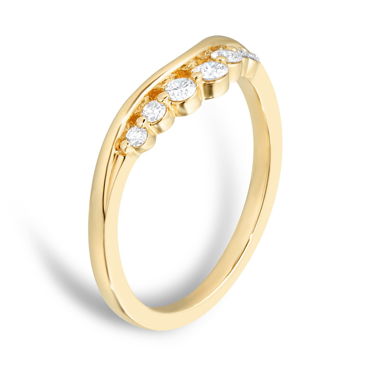 18KT Yellow Gold Lab Grown Diamond Wedding Band