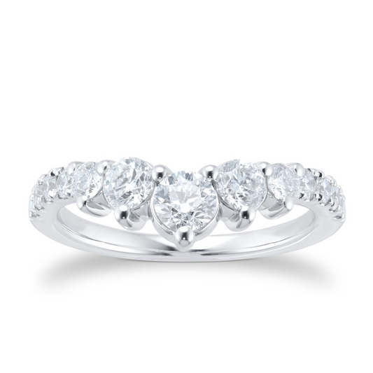 1.00 CTW White Gold Lab Diamond Wedding Band