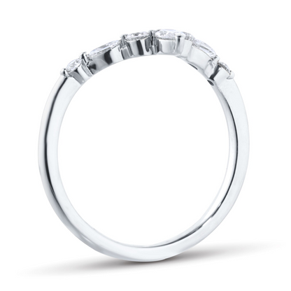 V Shape Lab Grown Diamond Gold Wedding Band