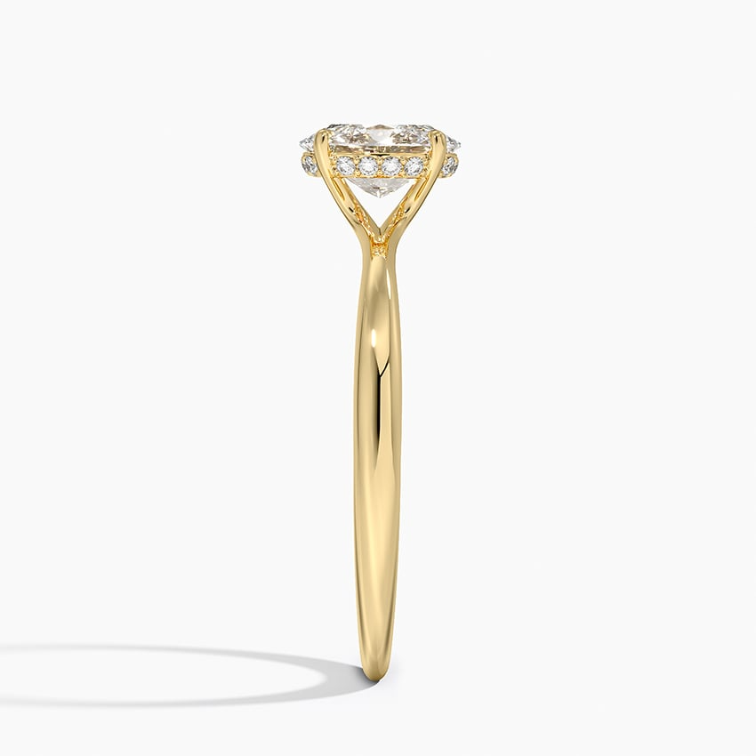 3/4 CT Oval Cut Hidden Halo Labgrown Diamond Ring