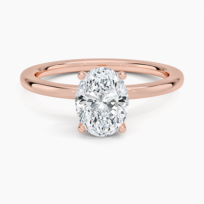1 1/4 CT Lab Grown Diamond Hidden Halo Solitaire Engagement Ring