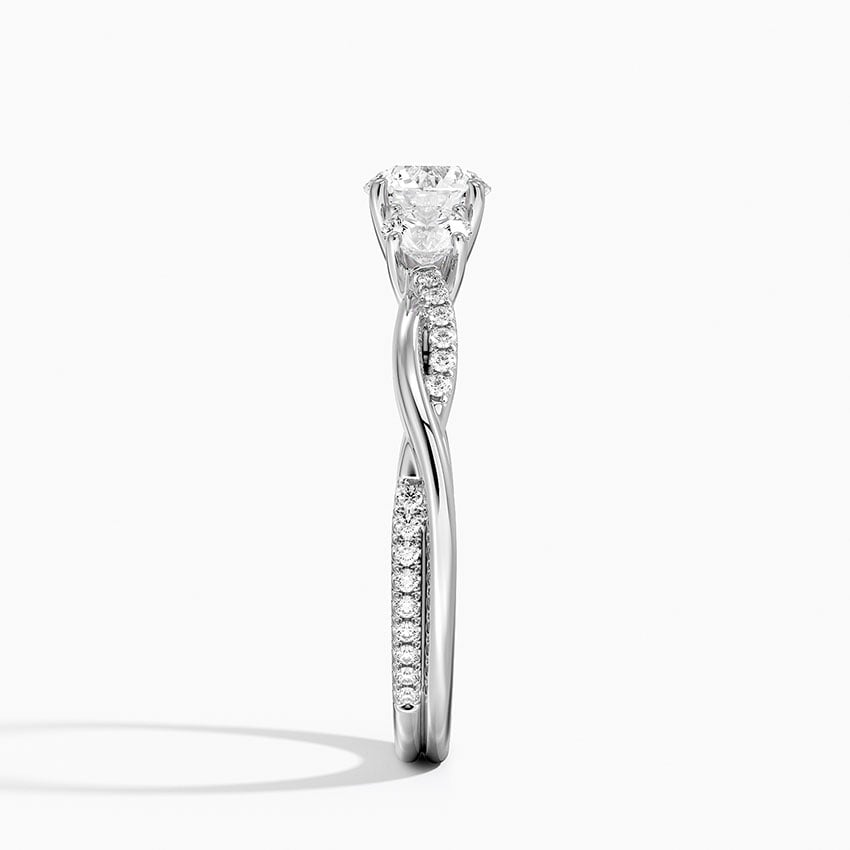 1/2 CT Twisted Band Lab Drown Diamond Engagement Ring