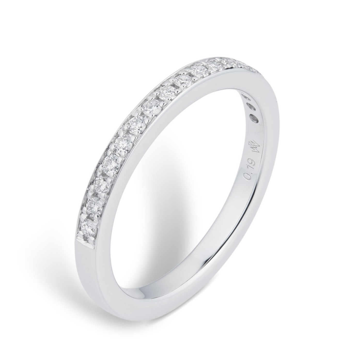Pave Setting Lab Grown Diamond Gold Wedding Band